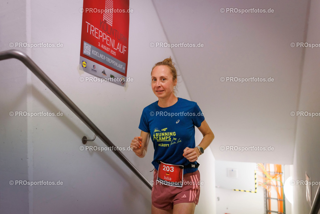 KölnTurm Treppenlauf; Köln, 03.08.2025 | Impressionen vom KölnTurm Treppenlauf am 03.08.2025 in Köln (Nordrhein-Westfalen). 
