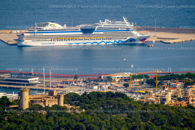 Mallorca230600728N | Luftbild, Kreuzfahrtschiff AIDA Stella im Port Pi, Palma, Balearen, Mallorca, Balearische Inseln, Spanien