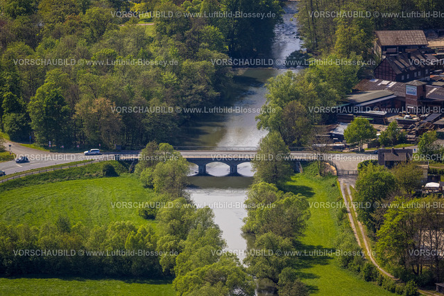 Meschede240506006 | Luftbild, Ruhrbrücke Laer, Fluss Ruhr, Arnsberger Straße Landesstraße L743,  Berghausen, Meschede, Sauerland, Nordrhein-Westfalen, Deutschland