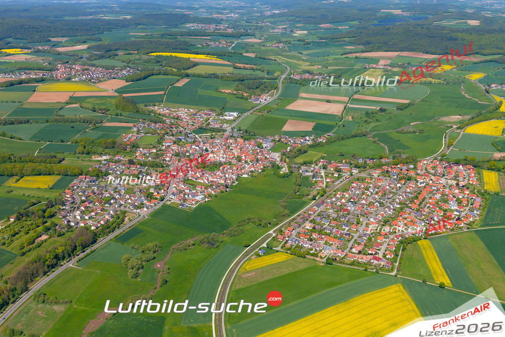 Das Luftbild der Stadt Reckendorf wurde 2019 vom Flugzeug heraus erstellt (keine Drohne) Aufnahmehöhe ca.400 Meter- hohe Auflösung- beste Druck-Qualität garantiert!