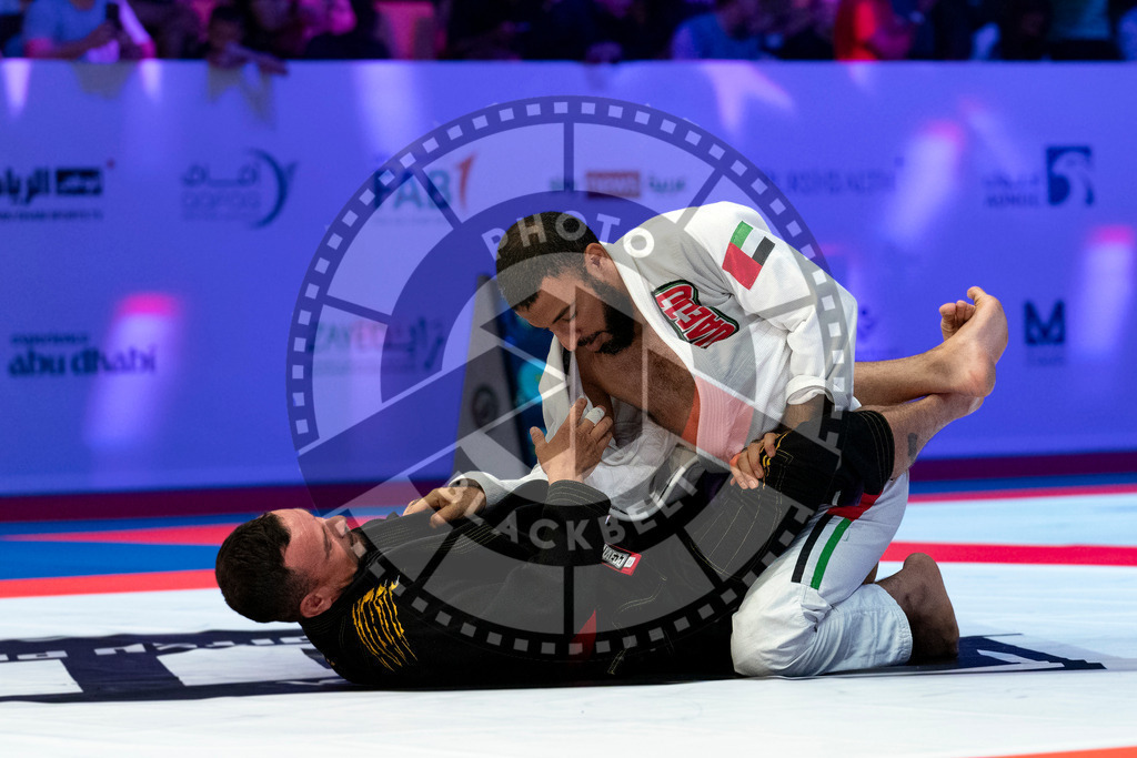 20231106PBB0612 | Fighters compete during the AJP World Master Championship in the Mubadala Arena in Abu Dhabi, Arab United Emirates, on November 6, 2023.