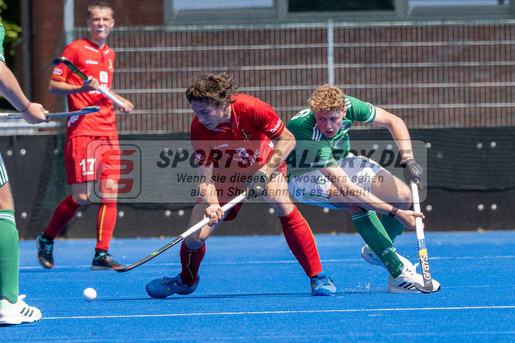 SFE_20230709_0016 | EuroHockey EM U18 Boys Belgium vs Ireland am 09.07.2023 in Krefeld (Gerd-Wellen-Hockeyanlage), Photo: Stephan Fehrmann 2023 (Sports-Gallery)