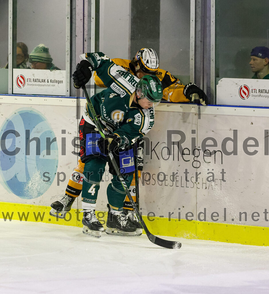 2026-02-27_074_TSV_Erding_gegen_EV_Fuessen | Erding, Deutschland, 27.02.2026:Eishockey, Oberliga Süd 2025 / 2026, 51. Spieltag, TSV Erding gegen EV Füssen, Endergebnis: 2:4Jesse Kauhanen (Erding Gladiators, #4)Foto: Christian Riedel / fotografie-riedel.net