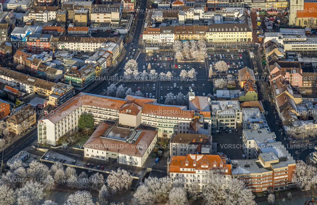 Hamm221202951 | Luftbild, Winterliches St. Marien-Hospital, Mitte, Hamm, Ruhrgebiet, Nordrhein-Westfalen, Deutschland
