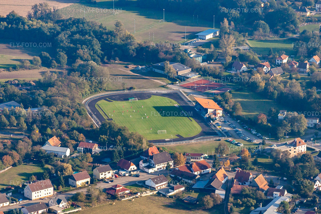 Aerial view: TC Louterbourg in the district Neulauterburg in Lauterbourg in the state Bas-Rhin, France.Photo: IMG_45932.jpg taken on 10/23/2011 by Werner Riehm/FLY-FOTO.comResolution of the original: 4350 x 2900 px