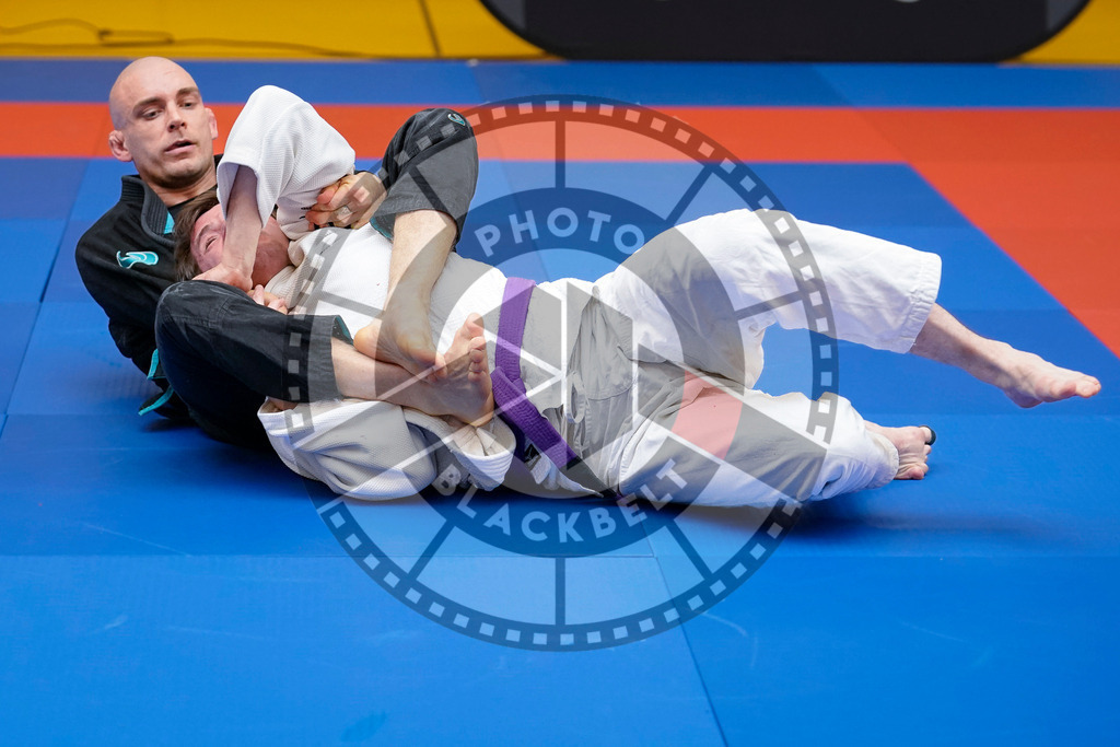 20240203PBB08738 | Fighters compete during the Brazilian Jiu-Jitsu Championship of the AJP Tour in Maintal by Frankfurt am Main, Germany, on February 2, 2024.
