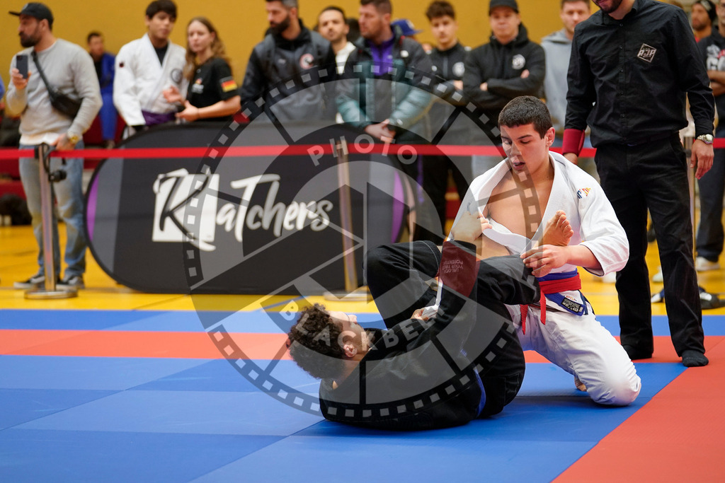 20240203PBB05558 | Fighters compete during the Brazilian Jiu-Jitsu Championship of the AJP Tour in Maintal by Frankfurt am Main, Germany, on February 2, 2024.