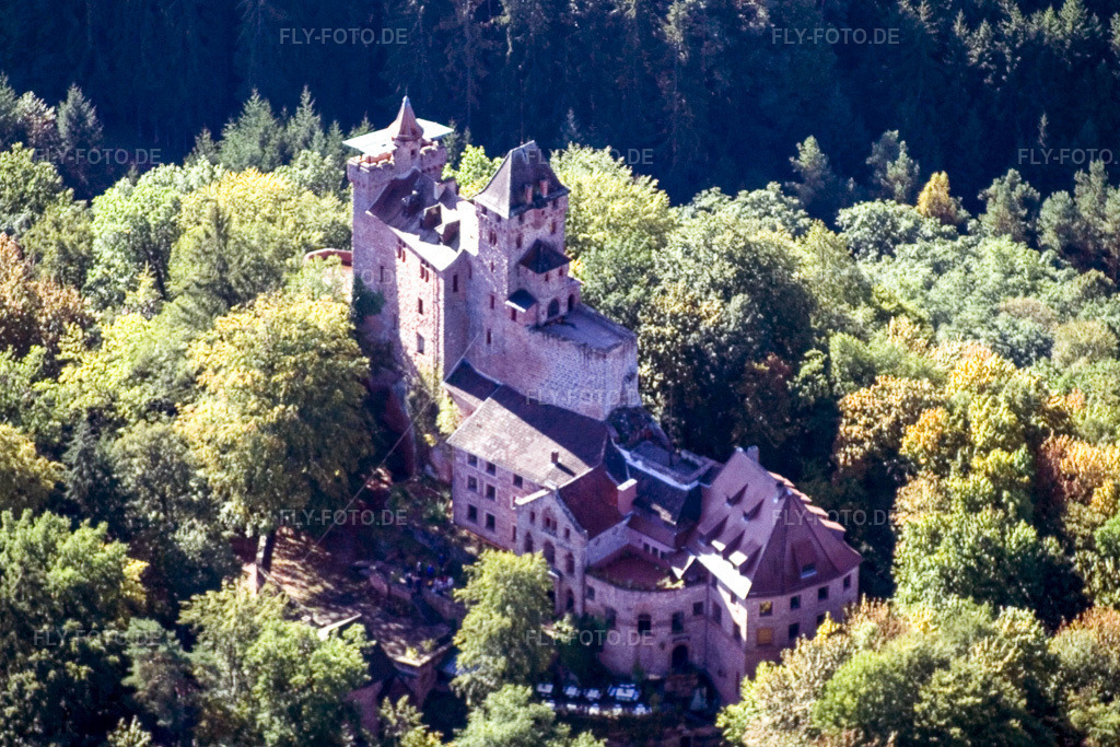 Luftbild: Erlenbach bei Dahn, Burg Berwartstein in Erlenbach bei Dahn im Bundesland Rheinland-Pfalz in Deutschland. Foto: IMG_4295.jpg vom 08.10.2006 durch Werner Riehm/FLY-FOTO.de