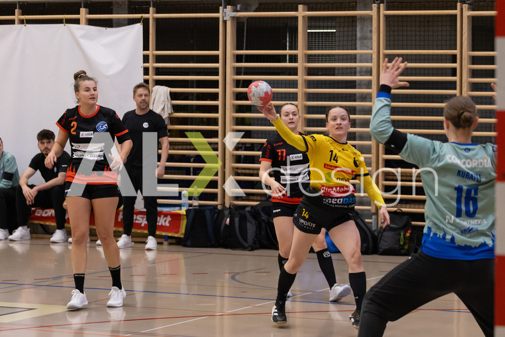Handball I Frauen I Saison 2025-2026 I Handball Swiss Premium League 1 | Women I Round 5 I  Yellow Winterthur - GC Amicitia Zürich I 15.03.2026 | 14 Jessica Mössner (CH) (Yellow Winterthur) – Flügel links - Realisiert mit Pictrs.com