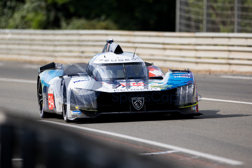 Trainproduction-20230610-2112 | LE MANS,FRANCE,10.Jun.23 - MOTORSPORTS - WEC, FIA World Endurance Championships, 24 Hours of Le Mans, Circuit de la Sarthe, race. Image shows Loic Duval (FRA), Gustavo Menezes (USA) and Nico Mueller (SUI/ Peugeot Totalenergies).  Photo: Trainproduction / Matthias Trinkl