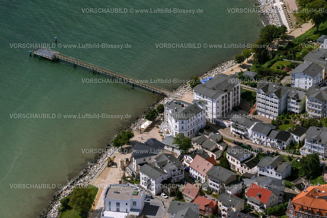 Ruegen12083209Sassnitz | Luftbild, Sassnitz mit Hafeneinfahrt und Mole,  Sassnitz, Insel Rügen, Mecklenburg-Vorpommern, Deutschland, Europa