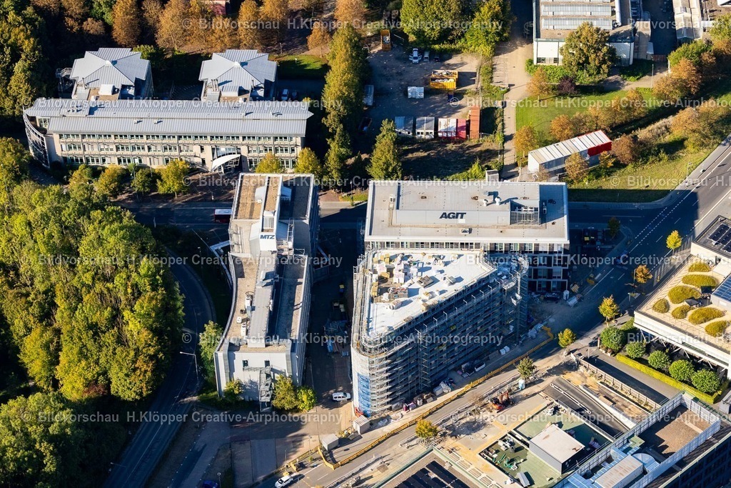 Lufbilder Aachen-6223 | Baustelle zum Neubau " „AGIT Center for Advanced Technology ACAT” auf dem Campus Melaten " an der Forckenbeckstraße, Worringerweg in Aachen i - Realisiert mit Pictrs.com
