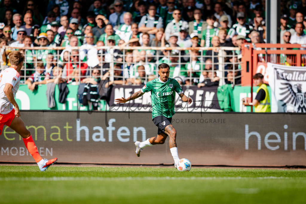 2. Bundesliga, Saison 2025/26, 5. Spieltag : SC Preußen Münster - Fortuna Düsseldorf | Münster, 14.09.2025: 2. Bundesliga, 5. Spieltag, SC Preußen Münster gegen Fortuna Düsseldorf im LVM-Preußenstadion in Münster. Foto: sportfotografie.ms | Markus Paletta - Realisiert mit Pictrs.com