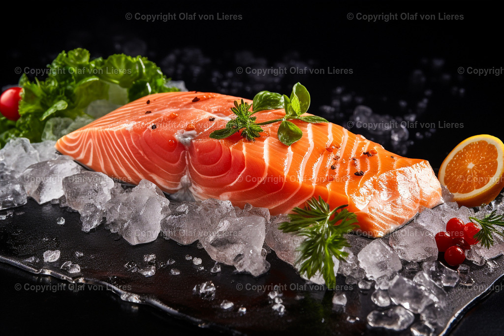 Lachs auf Eis | gekühlter Lachs