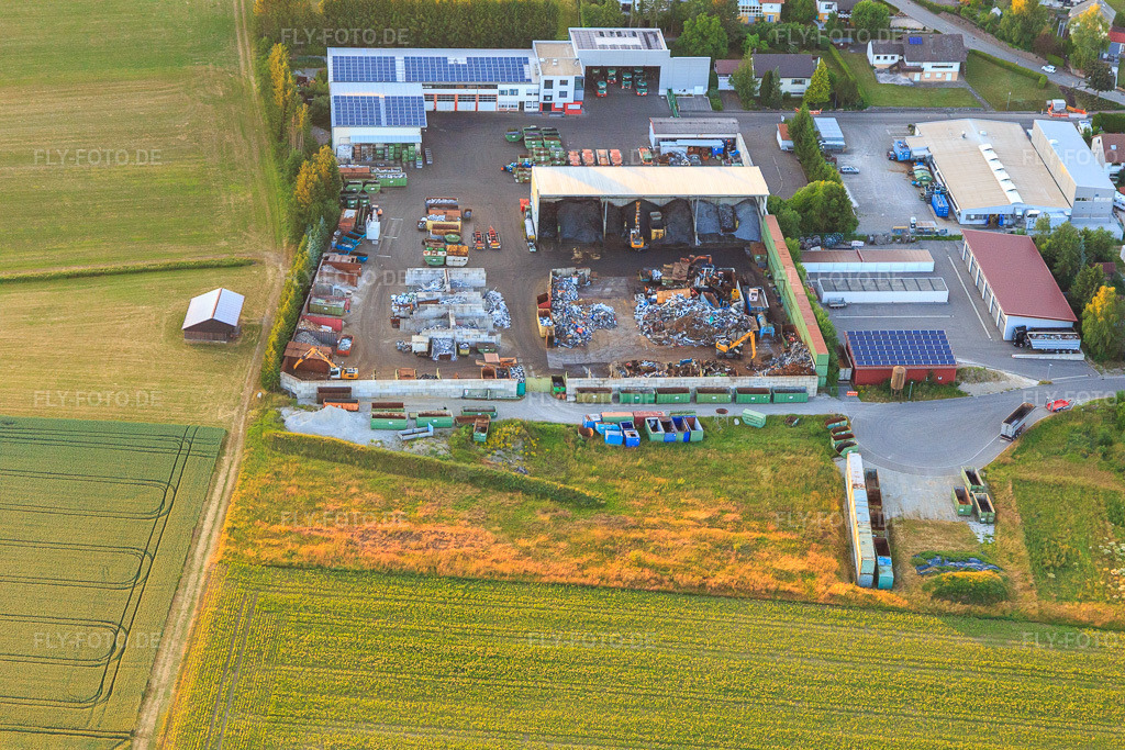 Luftbild: Entsorgungsunternehmen Bihl GmbH im Ortsteil Herrenzimmern in Bösingen im Bundesland Baden-Württemberg in Deutschland. Foto: IMG_148798.jpg vom 27.06.2025 durch Werner Riehm/FLY-FOTO.deBihl_Entsorgung, Verwertung und Recycling | Bihl GmbH in Bösingen-Herrenzimmern