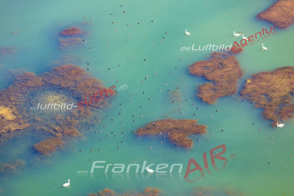 Luftbild von Baggerseen Trieb - Luftaufnahme wurde 2016 von https://frankenair.de mittels Flugzeug (keine Drohne) erstellt - die Geschenkidee