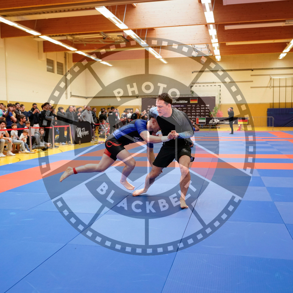 20240203PBB08485 | Fighters compete during the Brazilian Jiu-Jitsu Championship of the AJP Tour in Maintal by Frankfurt am Main, Germany, on February 2, 2024.