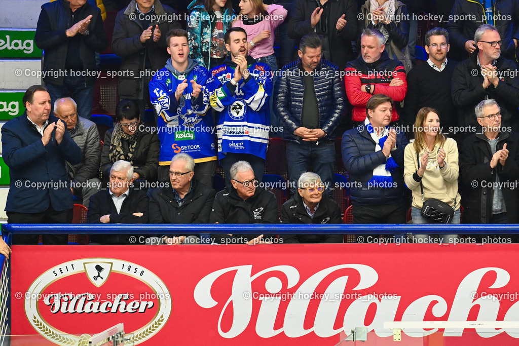 EC IDM Wärmepumpen VSV vs. EC KAC 12.3.2023 | Stadtrat Villach Erwin Baumann, Hans Löscher, Team Arzt EC VSV Dr. Helmuth Tscherpel, Team Arzt EC VSV Dr. Helmut Huber, Bürgermeister Stadt Villach Günther Albel