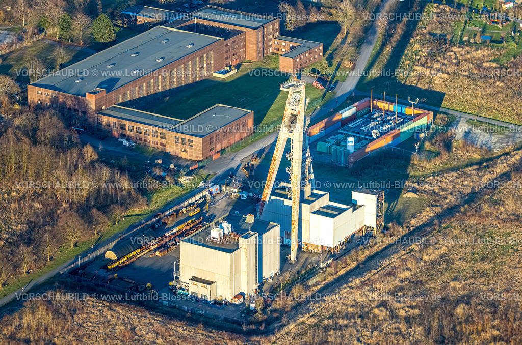 Gelsenkirchen230202289 | Luftbild, Zeche Hugo Schachtanlage 2/5, Förderturm, Buer, Gelsenkirchen, Ruhrgebiet, Nordrhein-Westfalen, Deutschland