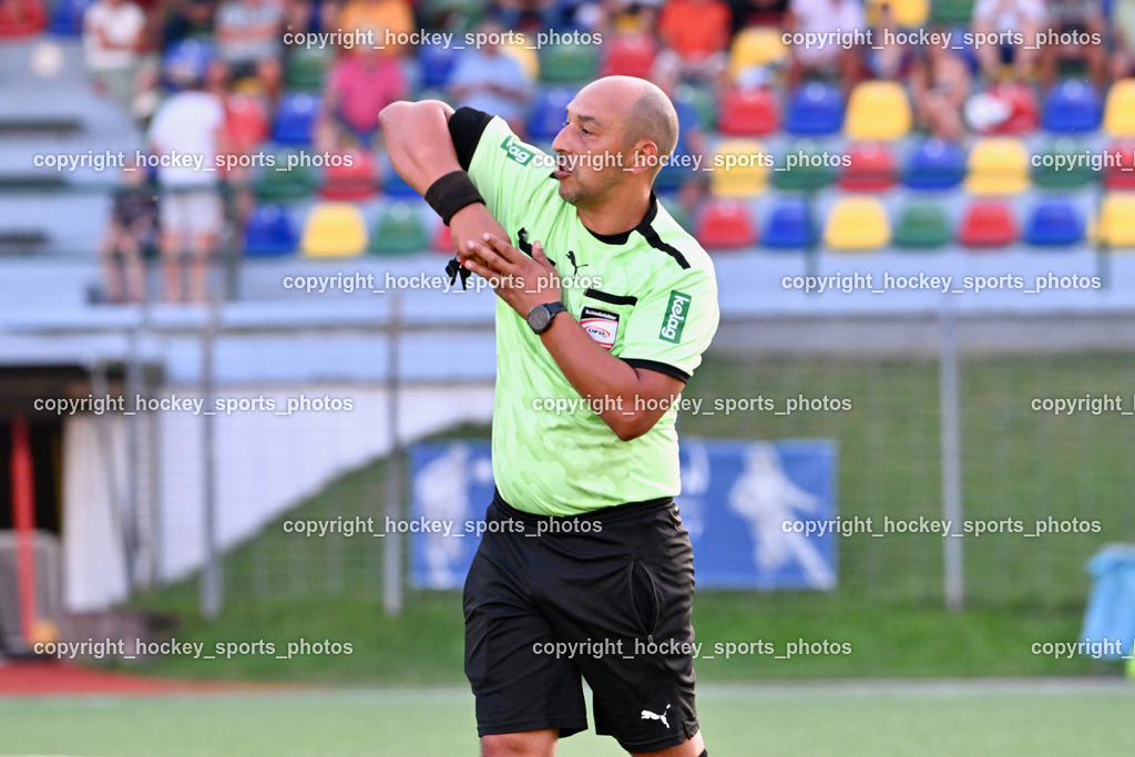 SV Spittal vs. SVG Bleiburg | Edin Avdic Referee, SV Spittal vs. SVG Bleiburg, SV Spittal vs. SVG Bleiburg am 14.08.2024 in Spittal an der Drau (Goldeck Stadion), Austria, (Photo by Bernd Stefan)