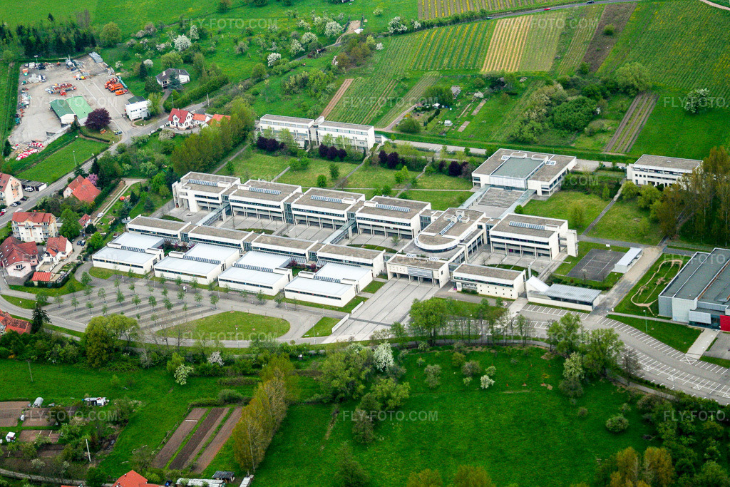 Aerial view: School Center in Wissembourg in the state Bas-Rhin, France.Photo: IMG_1690.jpg taken on 05/01/2006 by Werner Riehm/FLY-FOTO.comResolution of the original: 3158 x 2105 px