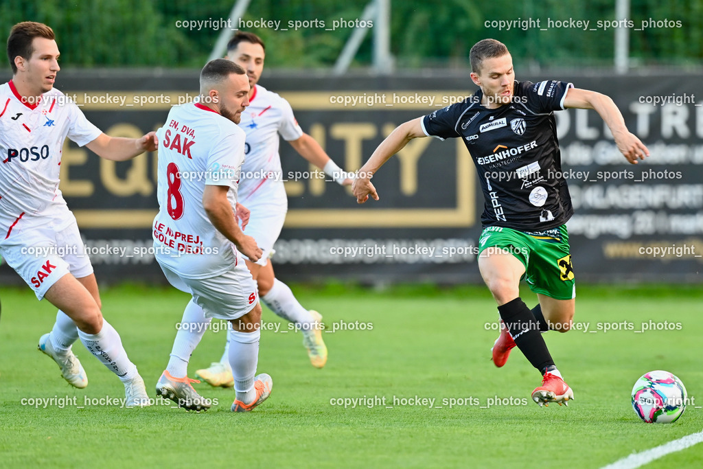 SAK Klagenfurt vs. FC Gleisdorf 09 2.9.2022 | #15 Christoph Gschiel, #8 Kristjan Sredojevic, #7 Christoph Gschiel, 