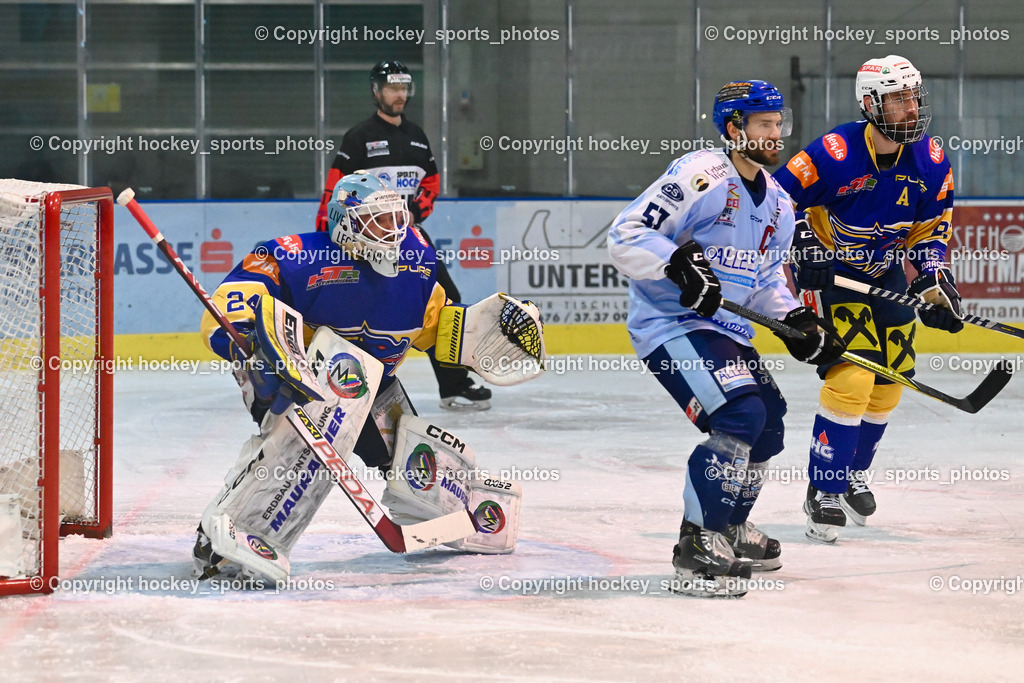 ESC Steindorf vs. HC Kufstein Dragons 25.2.2023 | #24 Hechenberger Thomas, #15 Gasser Daniel, #83 Wilhelm Tobias