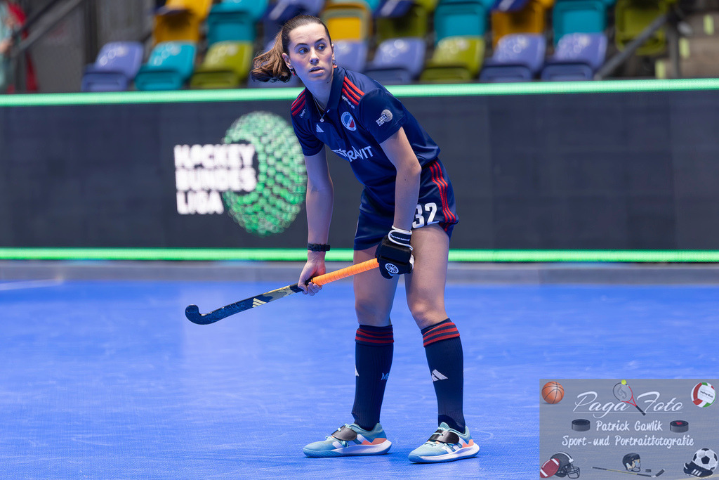 Volvo E.R.B. Final 4 Finale Frauen: Berliner HC - Mannheimer HC, 26.01.2025 | Carolin Seidel (Mannheimer HC #32), Freisteller, Portrait, Porträt, Berliner HC - Mannheimer HC, Frankfurt, Süwag Arena, 26.1.2025 - Realisiert mit Pictrs.com