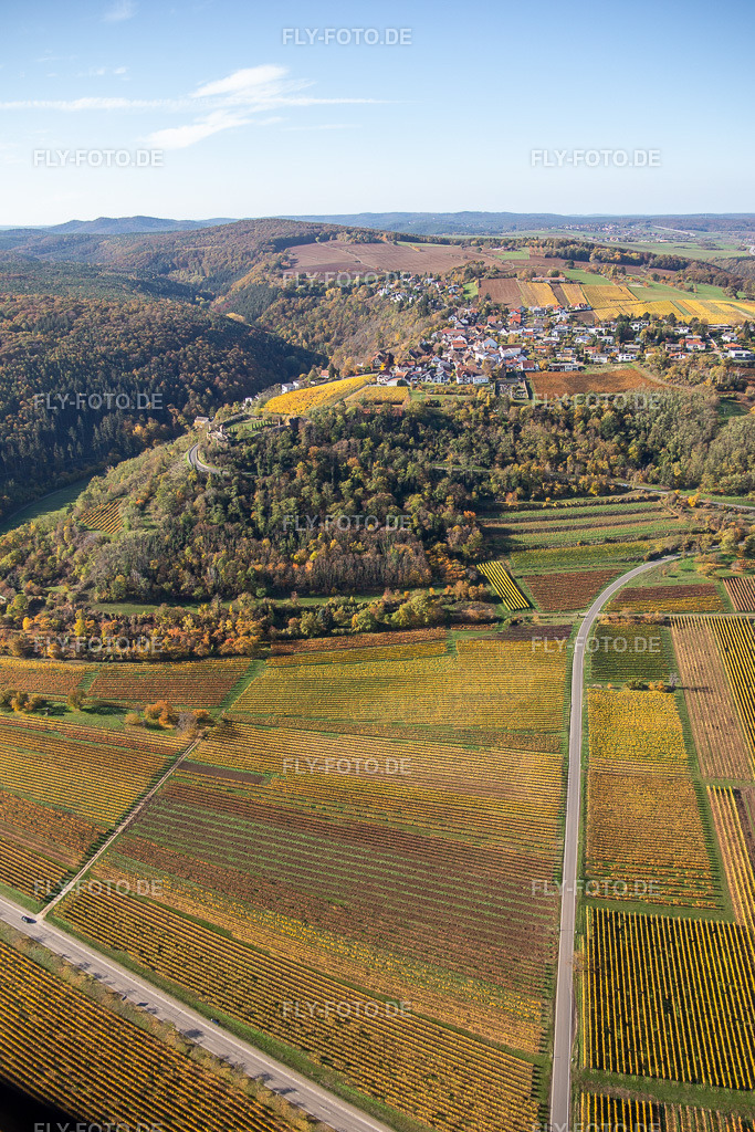 Herbstliche verfärbte Vegetationsansicht Felder einer Weinbergs- Landschaft der Winzer- Gebiete (Pfalz) | Luftbild: Herbstliche verfärbte Vegetationsansicht Felder einer Weinbergs- Landschaft der Winzer- Gebiete (Pfalz) in Battenberg im Bundesland Rheinland-Pfalz in Deutschland. Foto: IMG_123601.jpg vom 31.10.2020 durch ©2025 Werner Riehm fly-foto.de/copyright - Realisiert mit Pictrs.com