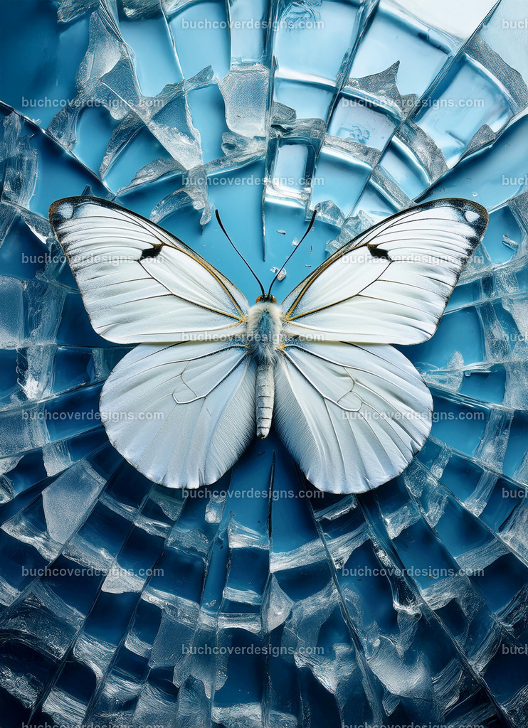 Schmetterling auf Glass Scherben | Entdecken Sie kreative Buch Cover Designs für Self-Publishing-Autoren und Verlage! Unsere maßgeschneiderten Designs ziehen Leser an und bringen Ihre Geschichten visuell zum Leben. Lassen Sie uns Ihr perfektes Cover gestalten!