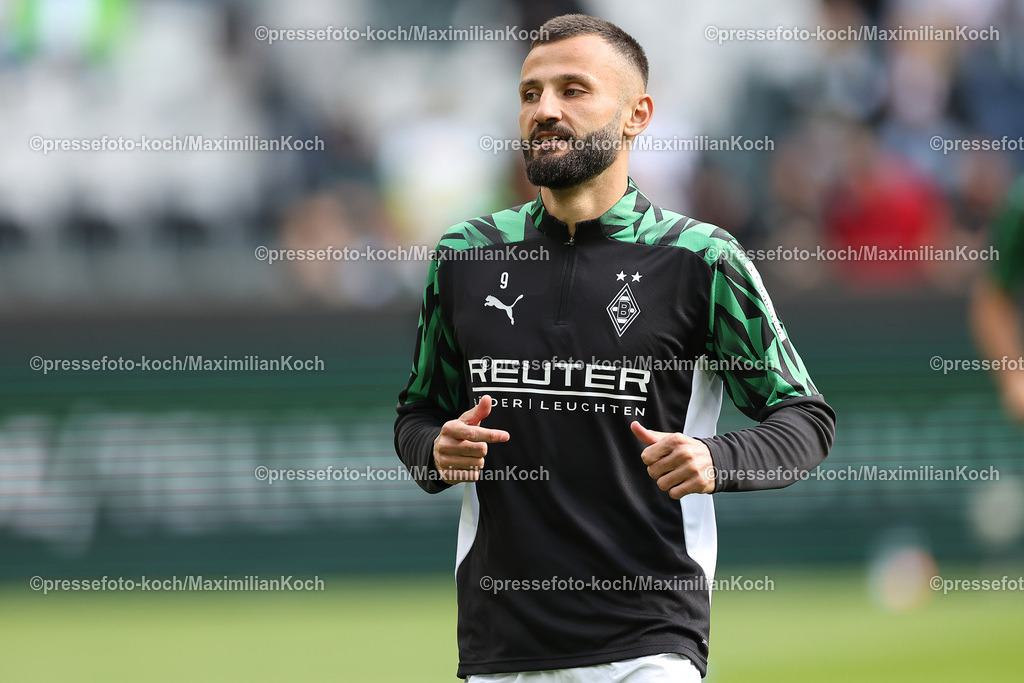 BMG14092402074 | 14.09.2024, 1. Fußball Bundesliga, Borussia Mönchengladbach - VfB Stuttgart, Borussia-Park, Saison 2024 2025: Franck Honorat (Bor. Mönchengladbach #9)DFB regulations prohibit any use of photographs as image sequences and or quasi-video.