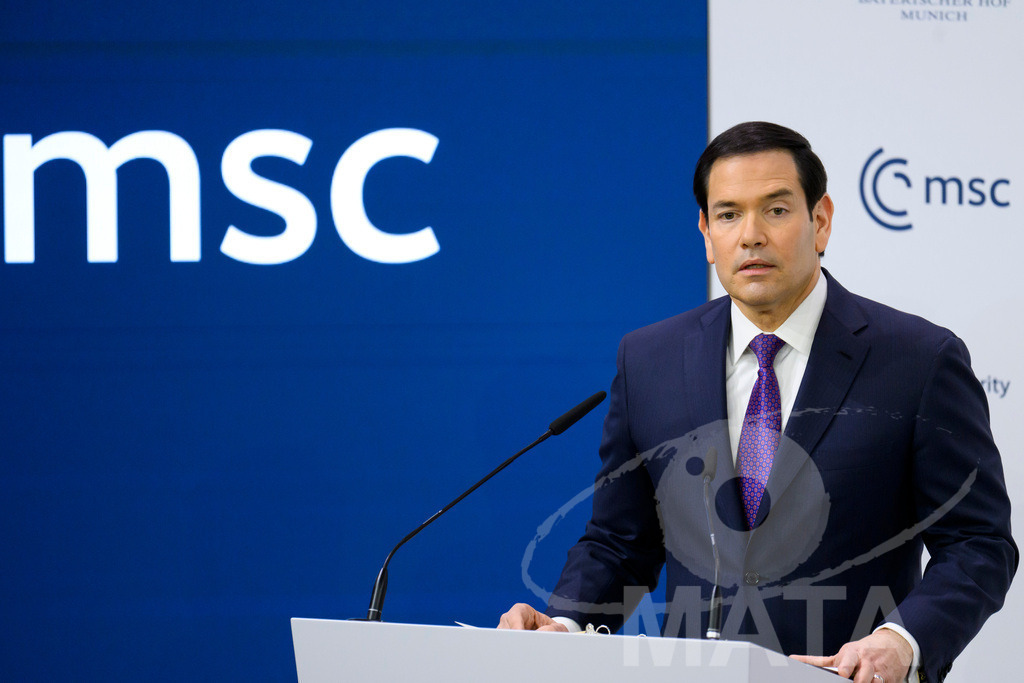 _DWA7396 | Politiker Marco Rubio (REP), Außenminister der Vereinigten Staaten von Amerika, spricht auf der Münchner Sicherheitskonferenz 2026. München, 14.02.2026 Bayern Deutschland - Realisiert mit Pictrs.com