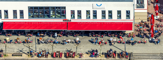 Herdecke220401799 | Luftbild, Cafe Extrablatt mit Außengastronomie im Quartier Ruhr-Aue, Herdecke, Ruhrgebiet, Nordrhein-Westfalen, Deutschland