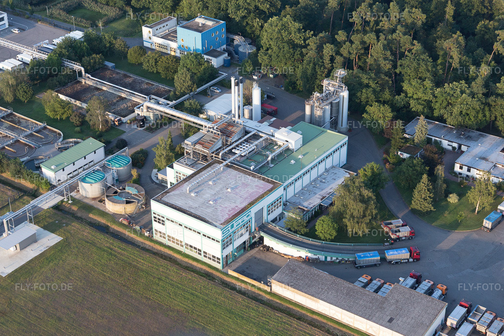 Luftbild: Süpro GmbH im Ortsteil Hüttenfeld in Lampertheim im Bundesland Hessen in Deutschland. Foto: IMG_103069.jpg vom 28.08.2017 durch Werner Riehm/FLY-FOTO.de