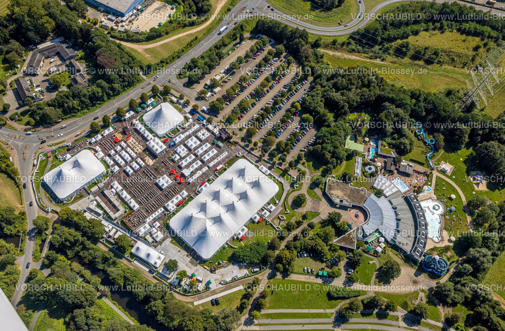 Bochum240815985 | Luftbild, Zeltfestival Ruhr, Event Großveranstaltung mit Musik und Kunst am Kemnader See in Witten und Bochum, Querenburg, Bochum, Ruhrgebiet, Nordrhein-Westfalen, Deutschland
