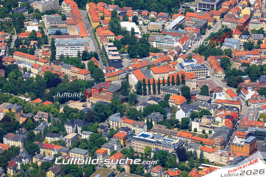 Die Luftaufnahme der Stadt Weimar wurde vom UL-Flugzeug heraus erstellt ( keine Drohne )- hohe Auflösung für beste Qualität