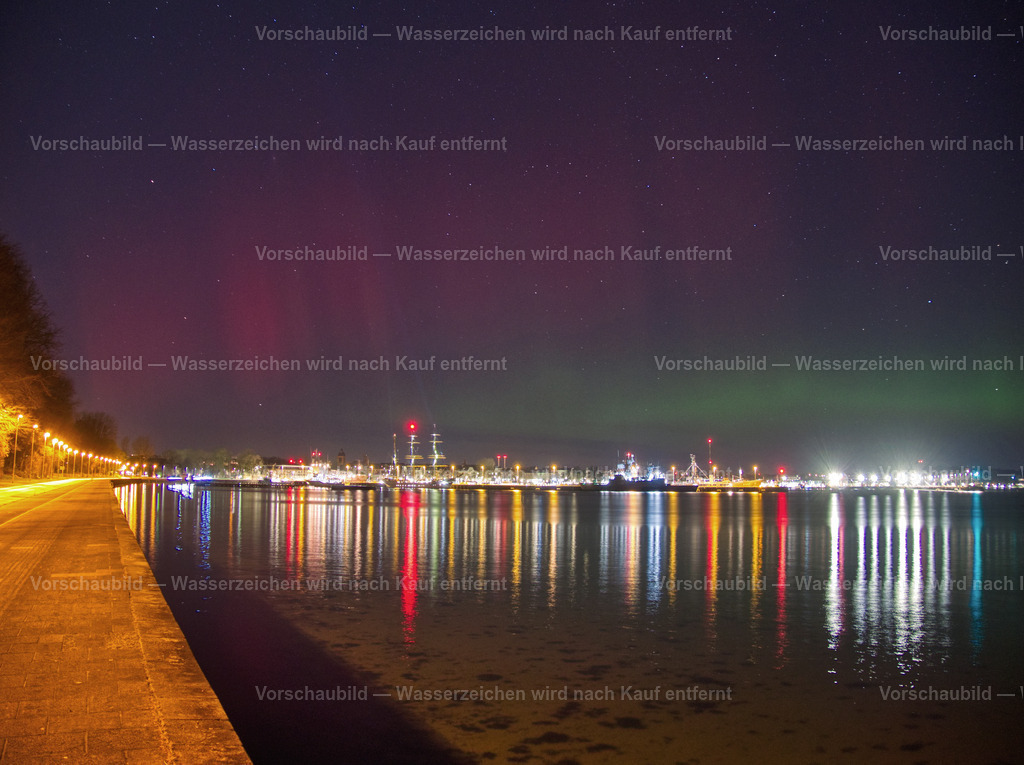 Nordlichter über Kiel | Polarlicht über der Kieler Förde.