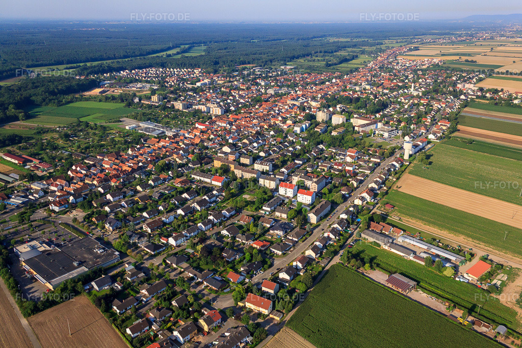 Luftbild: Nansenstr in Kandel im Bundesland Rheinland-Pfalz in Deutschland. Foto: IMG_70324.jpg vom 19.07.2014 durch Werner Riehm/FLY-FOTO.de