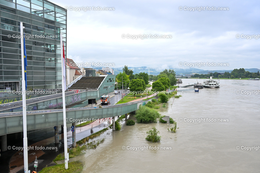 Linz_ Urfahr_ Donau_ Hochwasser_ 04.06.2024-60 | 04.06.2024, Linz, AUT, Urfahr, Hochwasser, im Bild Donau, Donaulaende Linz Urfahr, AEC