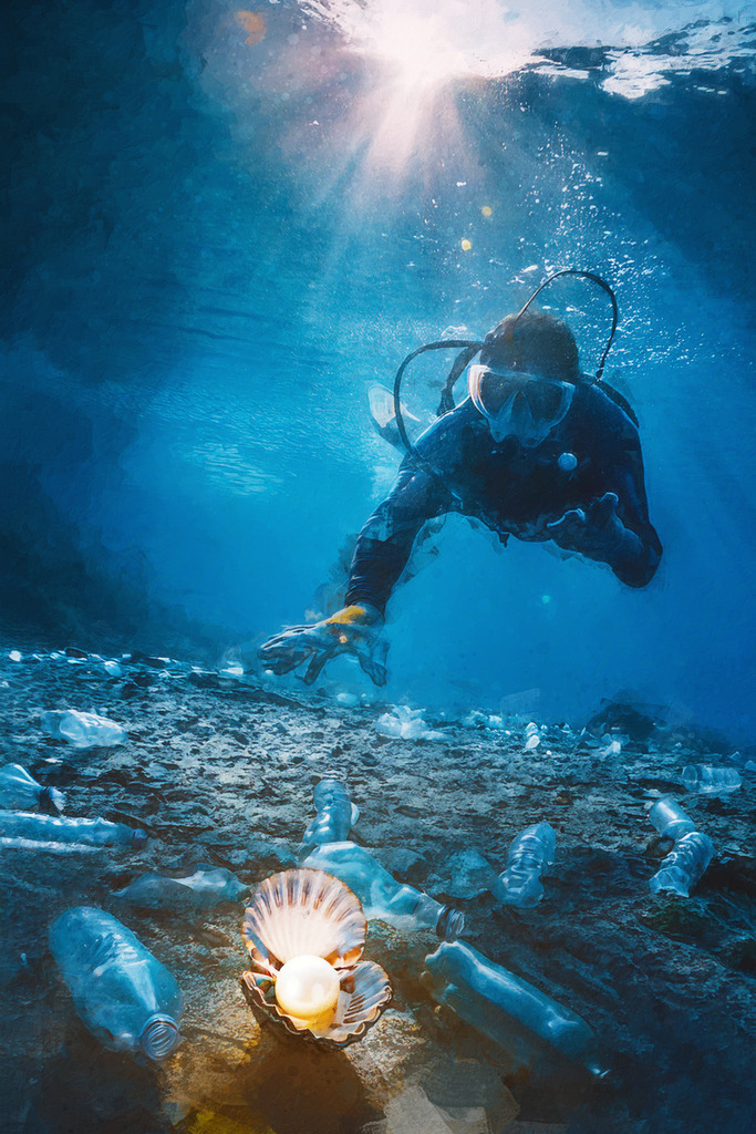 Jahreslosung 2025 Motiv Taucher | Variante ohne Text