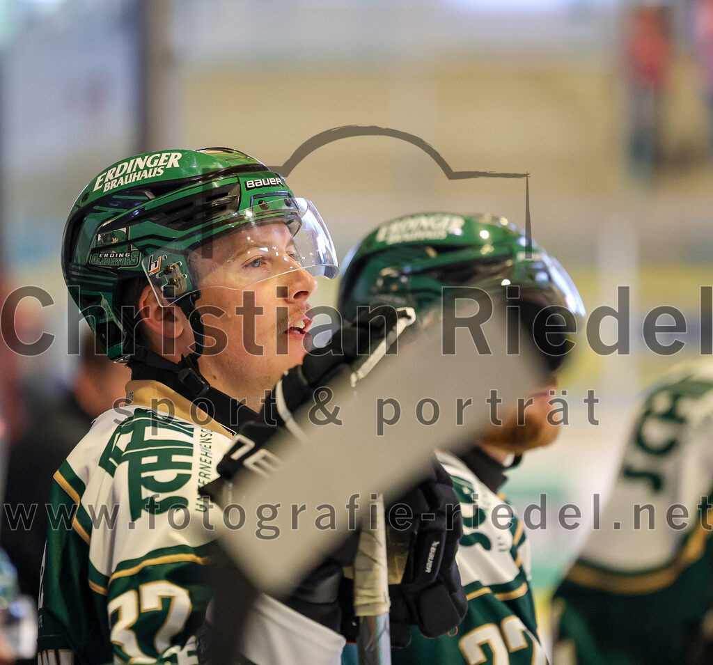 2025-09-14_070_TSV_Erding_gegen_EC_Peiting | Erding, Deutschland, 14.09.2025:Eishockey, Oberliga Süd 2025 / 2026, Testspiel, TSV Erding gegen EC Peiting, Endergebnis: 2:3Foto: Christian Riedel / fotografie-riedel.net