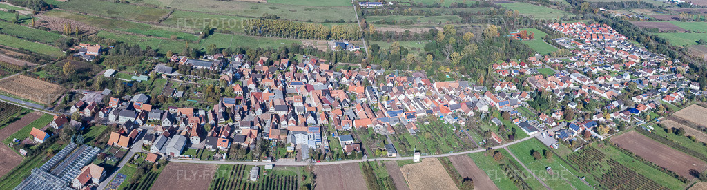 Luftbild: Dorfpanorama in Winden im Bundesland Rheinland-Pfalz in Deutschland. Foto: IMG_34847-Bearbeitet.jpg vom 26.10.2010 durch Werner Riehm/FLY-FOTO.de – Auflösung des Originals: 10972 x 2950 px
