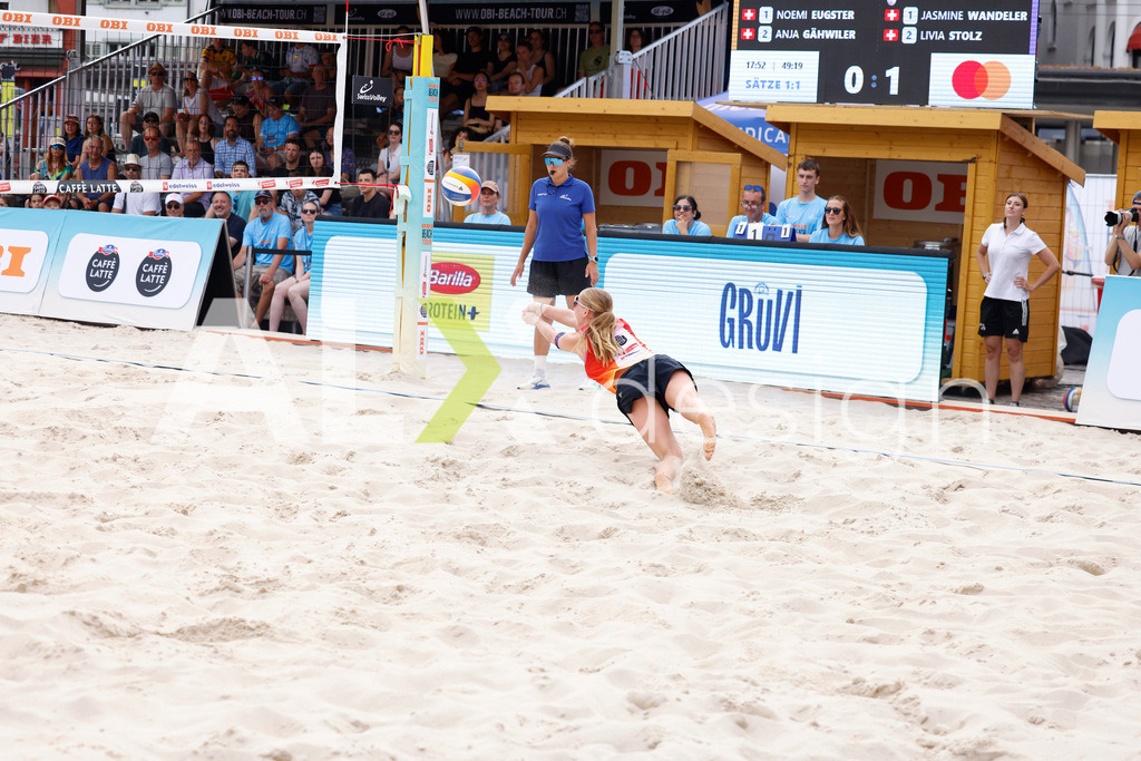 Obi BeachTour 2026 - Basel | BASEL, SWITZERLAND - JULY 18: NOEMI EUGSTER (SUI) during the Obi BeachTour 2026 match between EUGSTER / GÄHWILER (SUI) and WANDELER / STOLZ (SUI) at Barfüsserplatz on July 18, 2026 in Basel, Switzerland. - Realisiert mit Pictrs.com