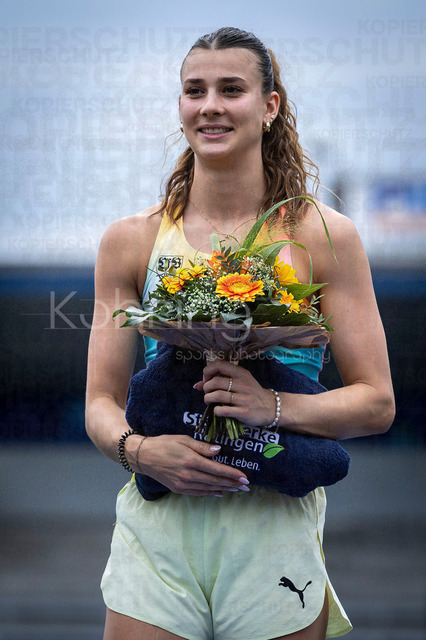 Multisport Event; Ratingen, 28.06.2026 | RATINGEN, GERMANY - JUNE 28, 2026 :  Sandrina Sprengel (GER / Germany) at the medal ceremony during the Multisport Event at Stadion Ratingen on June 28, 2026 in Ratingen, Germany.
