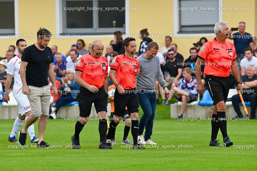 SV Dellach Gail vs. SAK 29.5.2023 | Theurl Reinhold, Schlacher Marco, Erlbeck Eric, Referees, Headcoach SV Spittal Dabernig Philipp, Klaus Mitterdorfer österreichischer Fussballpräsident