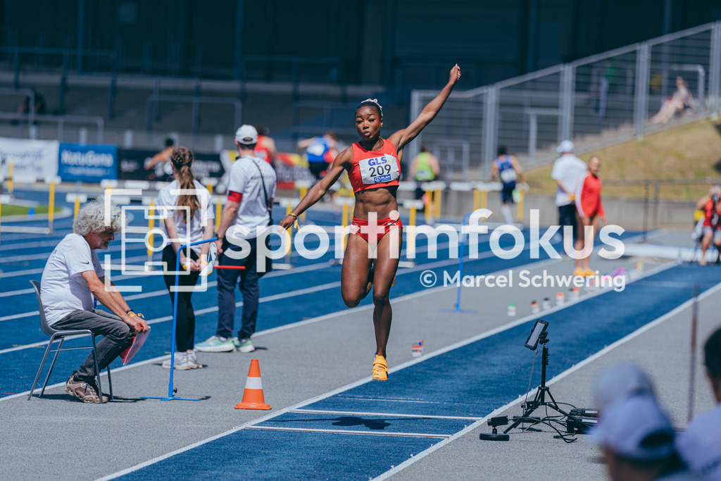 DM U23 U18 Bochum 2026 | Grace Monono (LG Nord Berlin), Startnummer 209, Dreisprung, Deutsche Meisterschaften der U18 &amp; U23 2026, Lohrheidestadion Bochum-Wattenscheid, 04.07.2026 Foto: Marcel Schwering / sportimfokus - Realisiert mit Pictrs.com