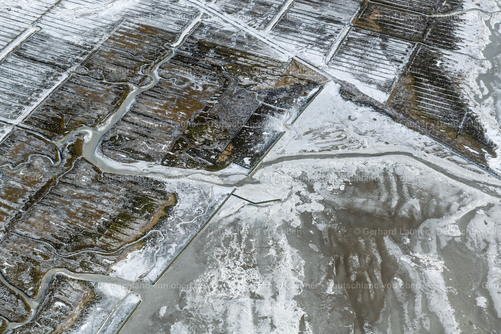 4044221 | winterliche Wattstrukturen bei Baltrum, Nationalpark Niedersächschisches Wattenmeer