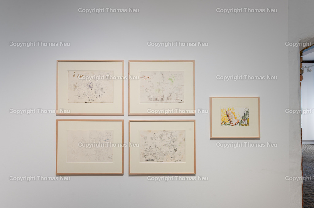 07_Neo_Rauch_Museum_Bensheim | 6.7.2024, bbe, Museum Bensheim, Ausstellung Neo Rauch "im Papiergrund", ,, Bild: Thomas Neu