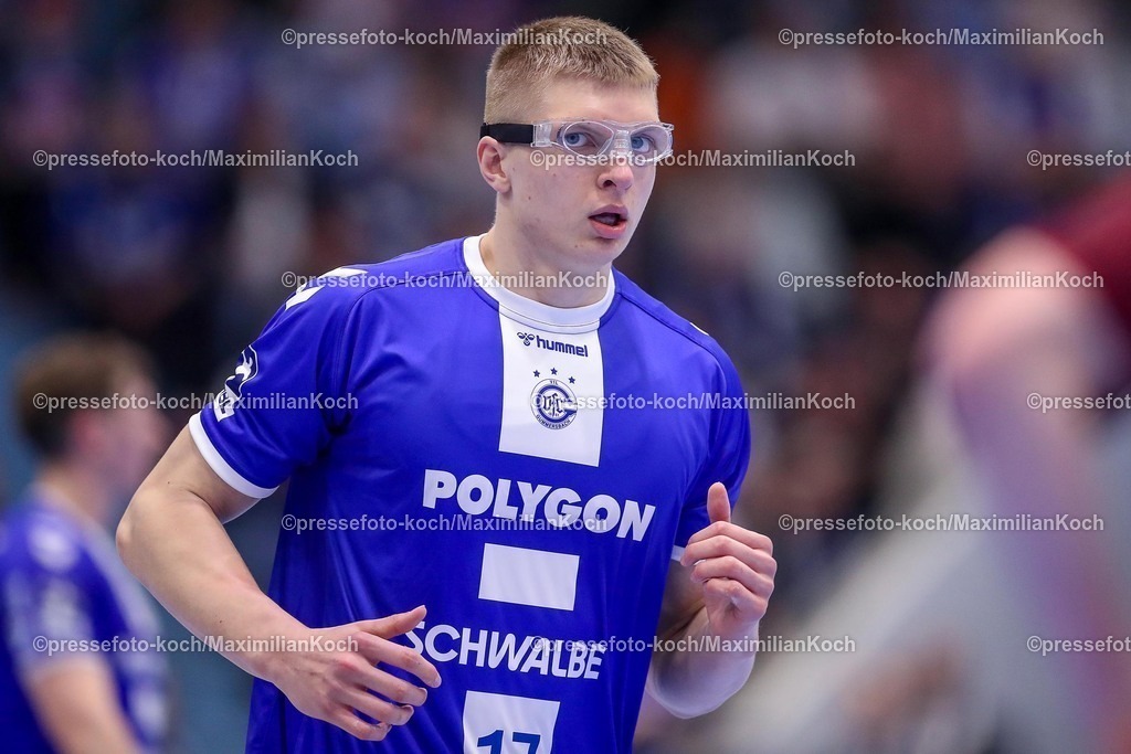 Gum25042501088 | 25.04.2025, Handball, HBL, VfL Gummersbach - 1. VfL Potsdam, Schwalbe-Arena: Patrick Kiesewalter (VfL Gummersbach #17) 