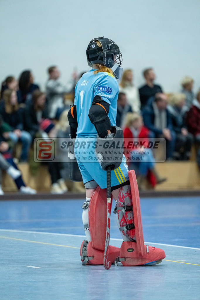 HK_20240113_107901 | 1. Bundesliga Damen Düsseldorfer HC - Club Raffelberg am 13.1.2024 DHC Halle, Düsseldorf , Femke Jovy ( Torfrau Düsseldorfer HC #1 )